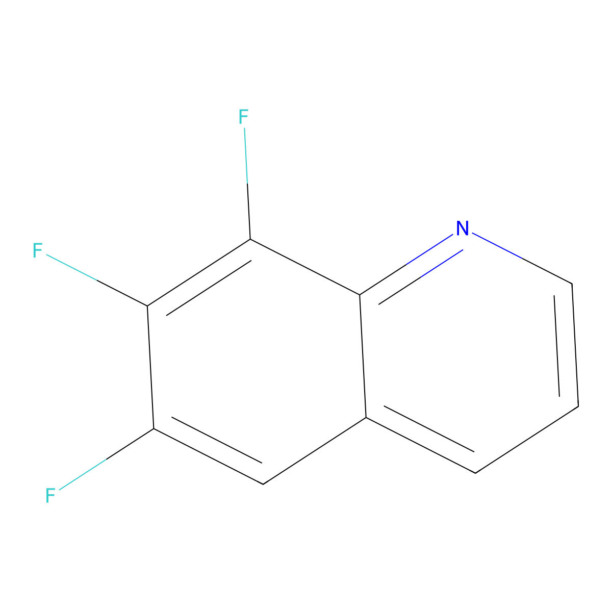 6,7,8-Trifluoroquinoline molecular structure, CAS 5280-09-1