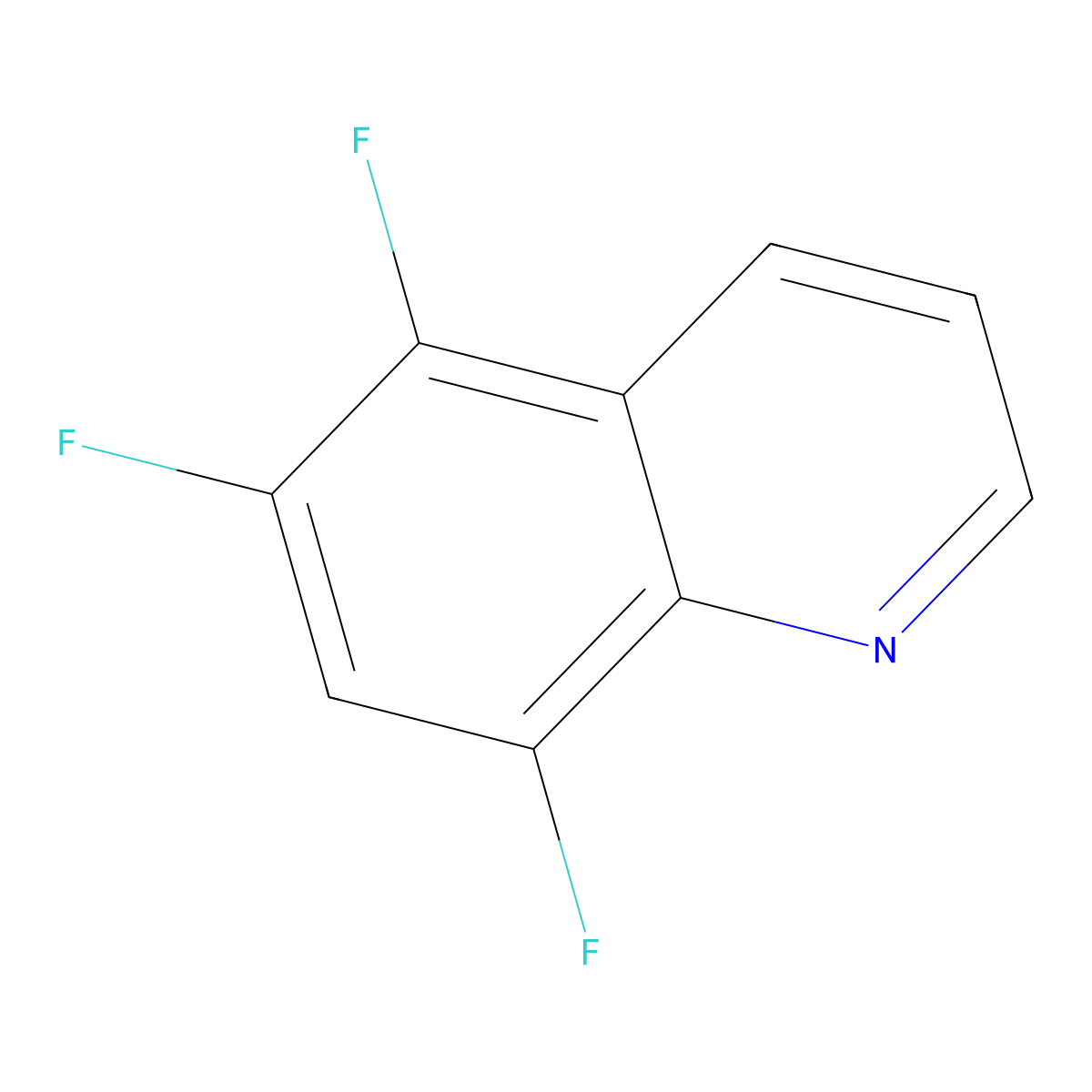 Quinoline, 5,6,8-trifluoro- molecular structure, CAS 5280-10-4