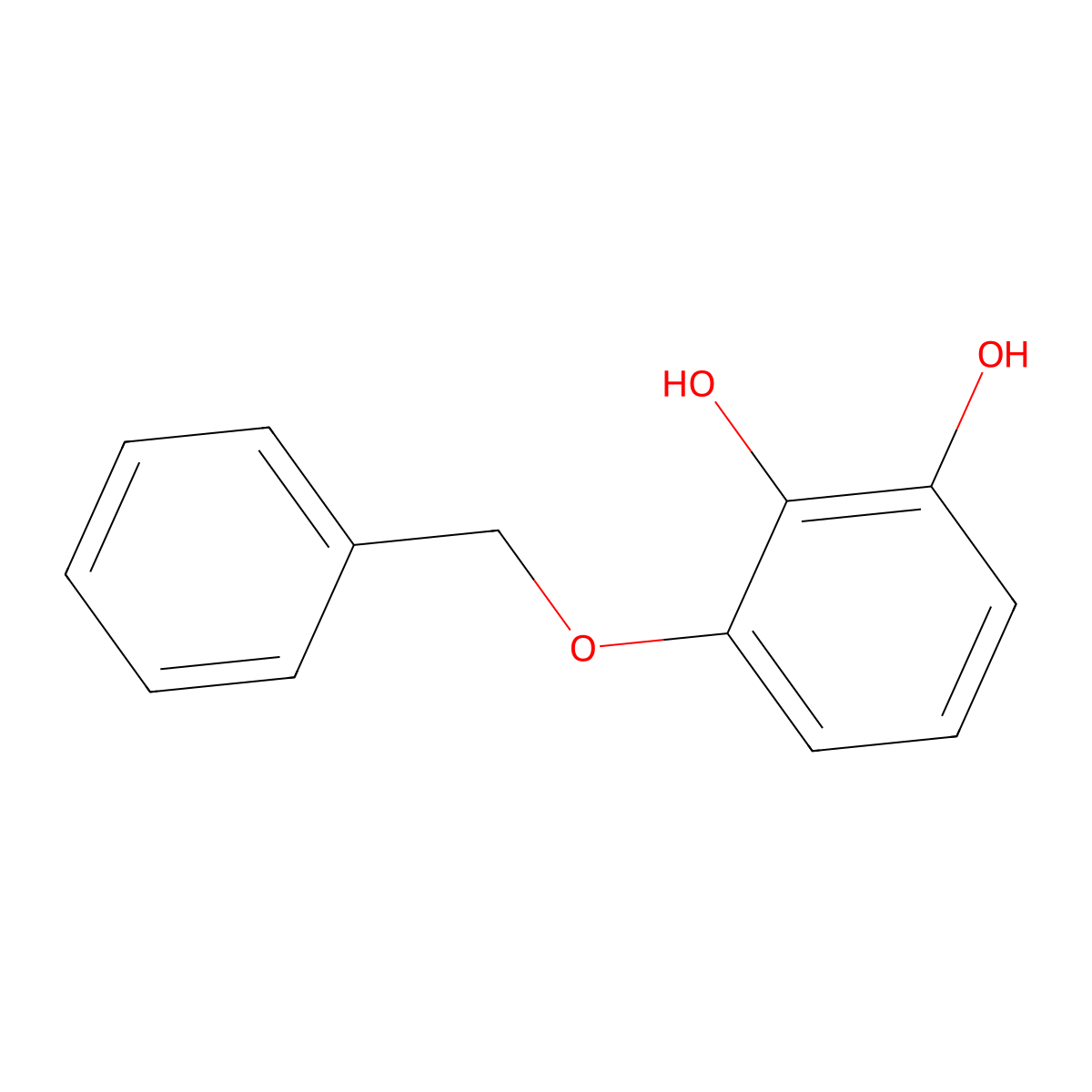 3-(Benzyloxy)benzene-1,2-diol molecular structure, CAS 52800-47-2