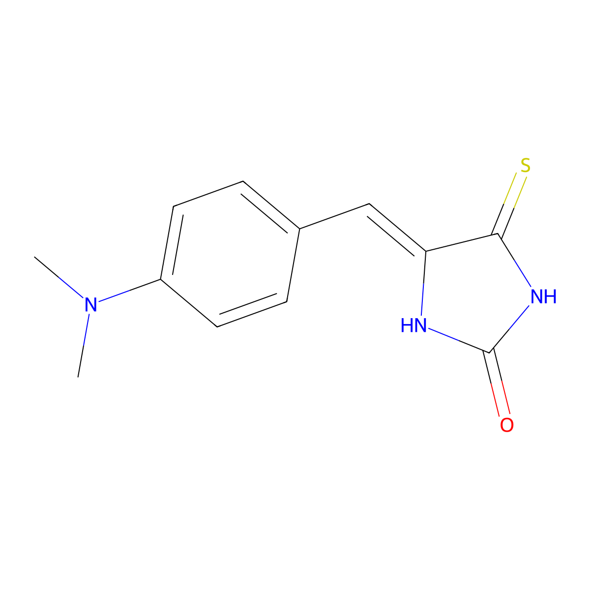 4-[[4-(Dimethylamino)phenyl]methylene]-5-thioxo-2-imidazolidinone molecular structure, CAS 52800-65-4