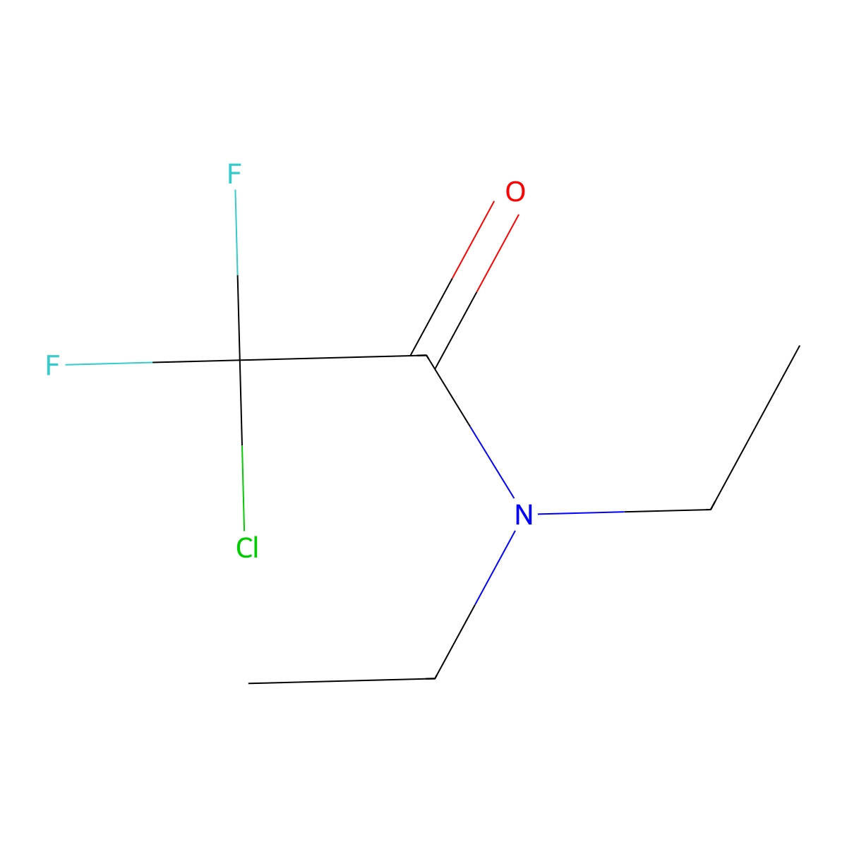 2-chloro-N,N-diethyl-2,2-difluoroacetamide molecular structure, CAS 52801-33-9