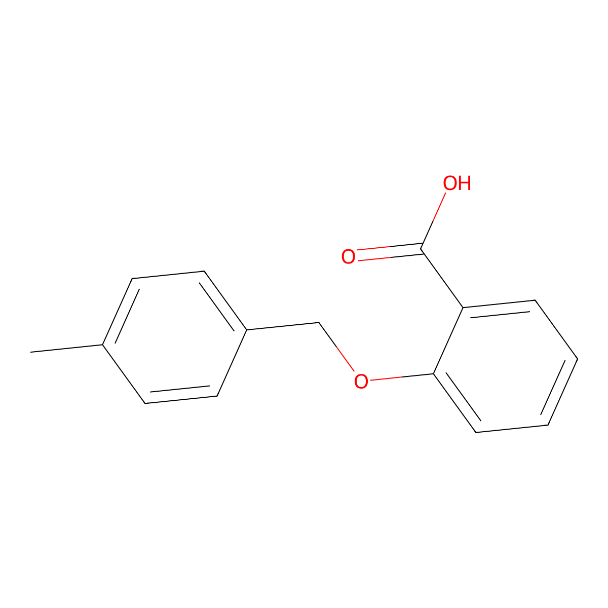 2-[(4-Methylbenzyl)oxy]benzoic acid molecular structure, CAS 52803-45-9