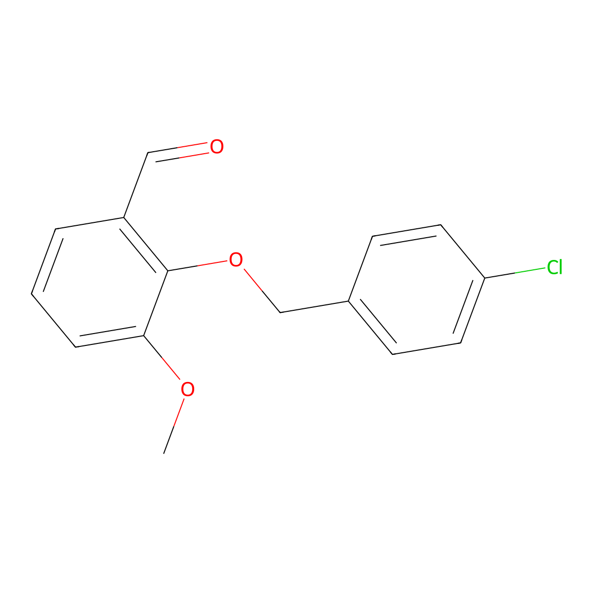 2-[(4-Chlorophenyl)methoxy]-3-methoxybenzaldehyde molecular structure, CAS 52803-62-0