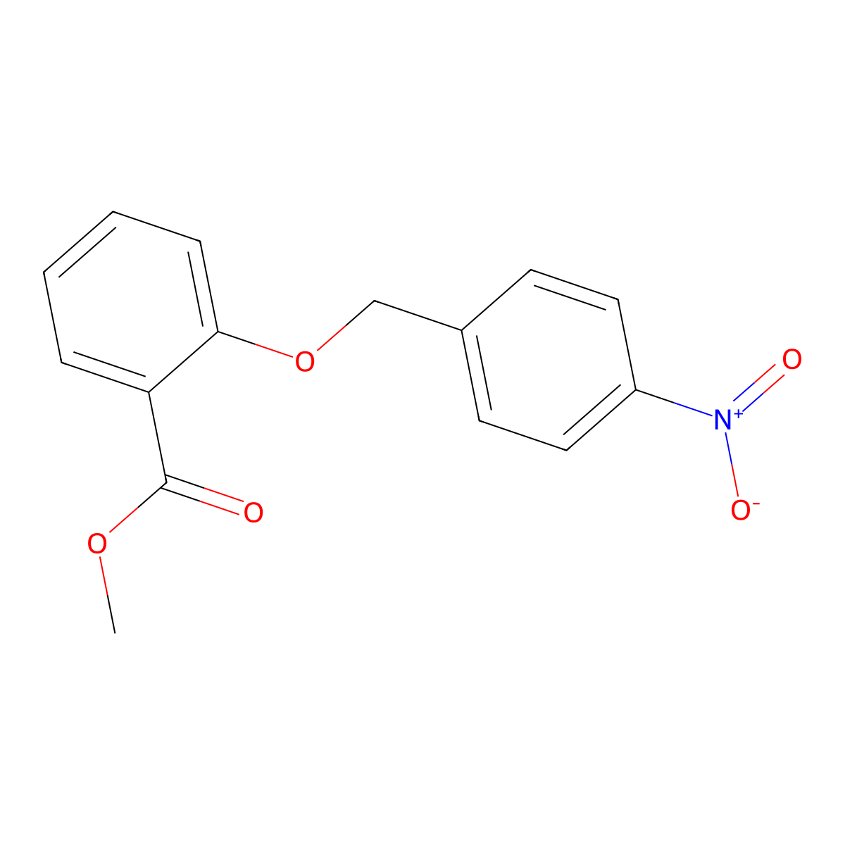 Methyl 2-[(4-nitrobenzyl)oxy]benzoate molecular structure, CAS 52803-89-1