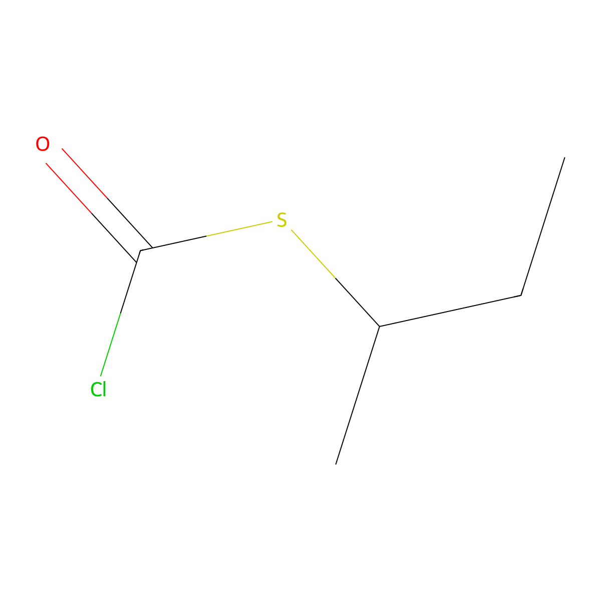S-sec-Butyl chlorothioformate molecular structure, CAS 52805-29-5