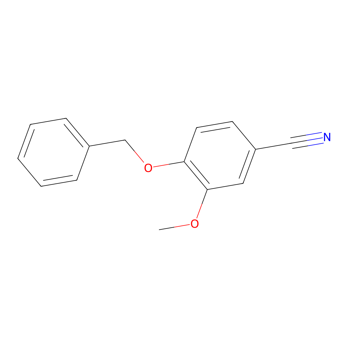 4-Benzyloxy-3-methoxy-benzonitrile molecular structure, CAS 52805-34-2