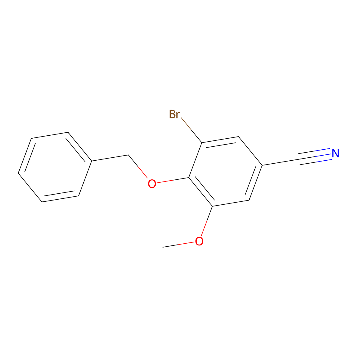 4-(Benzyloxy)-3-bromo-5-methoxybenzonitrile molecular structure, CAS 52805-35-3