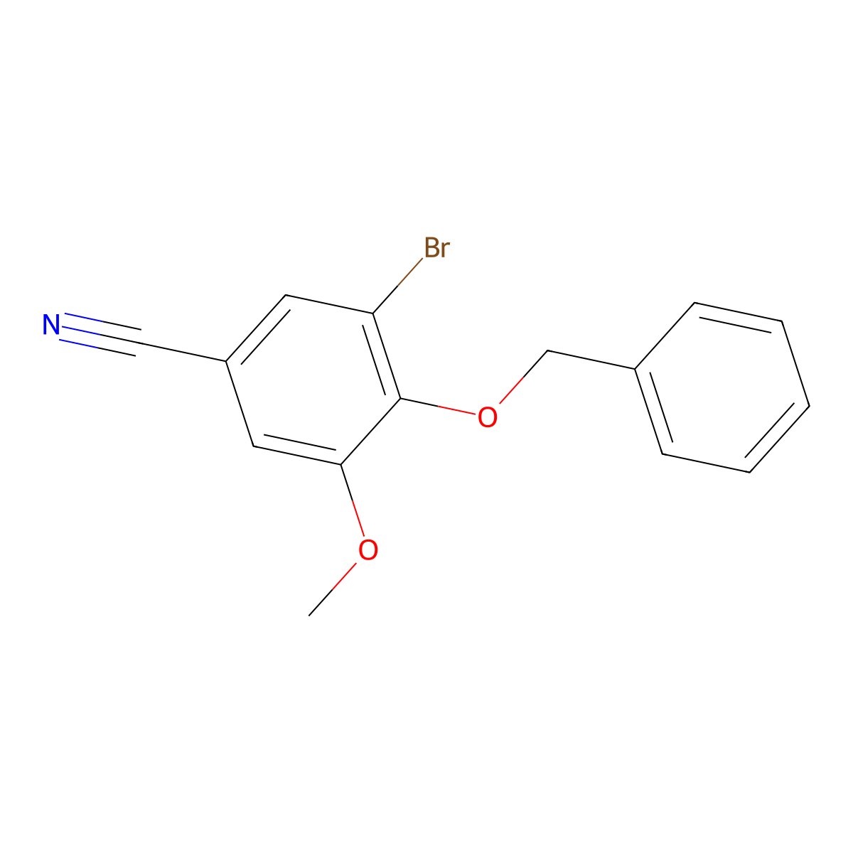 4-(Benzyloxy)-3-bromo-5-methoxybenzonitrile molecular structure, CAS 52805-35-3