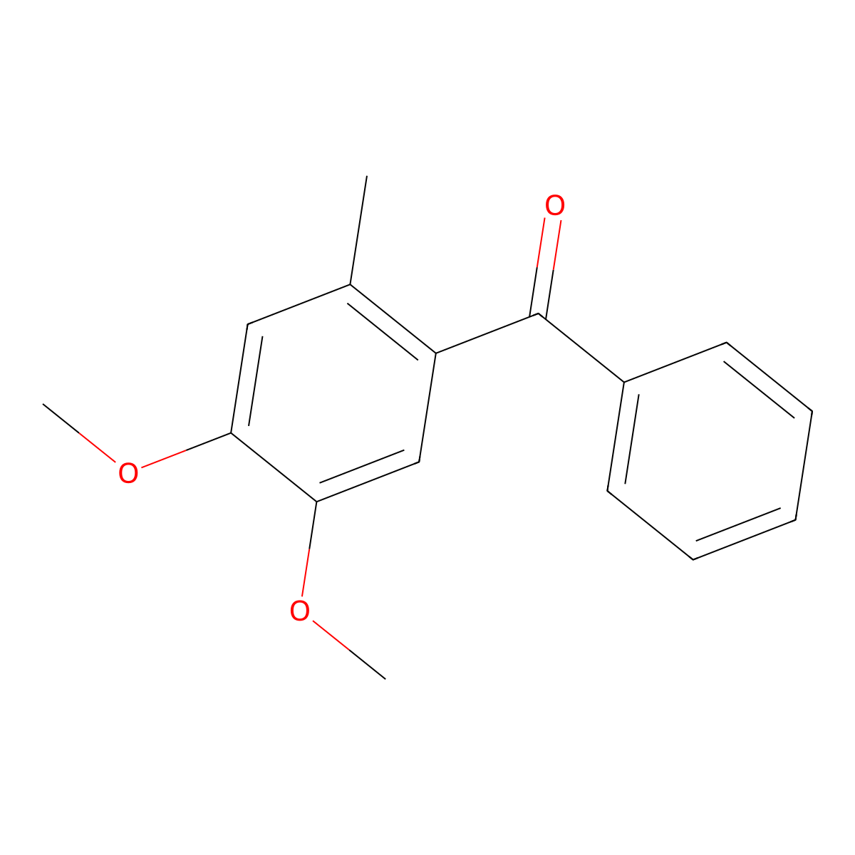 4,5-Dimethoxy-2-methylbenzophenone molecular structure, CAS 52806-39-0
