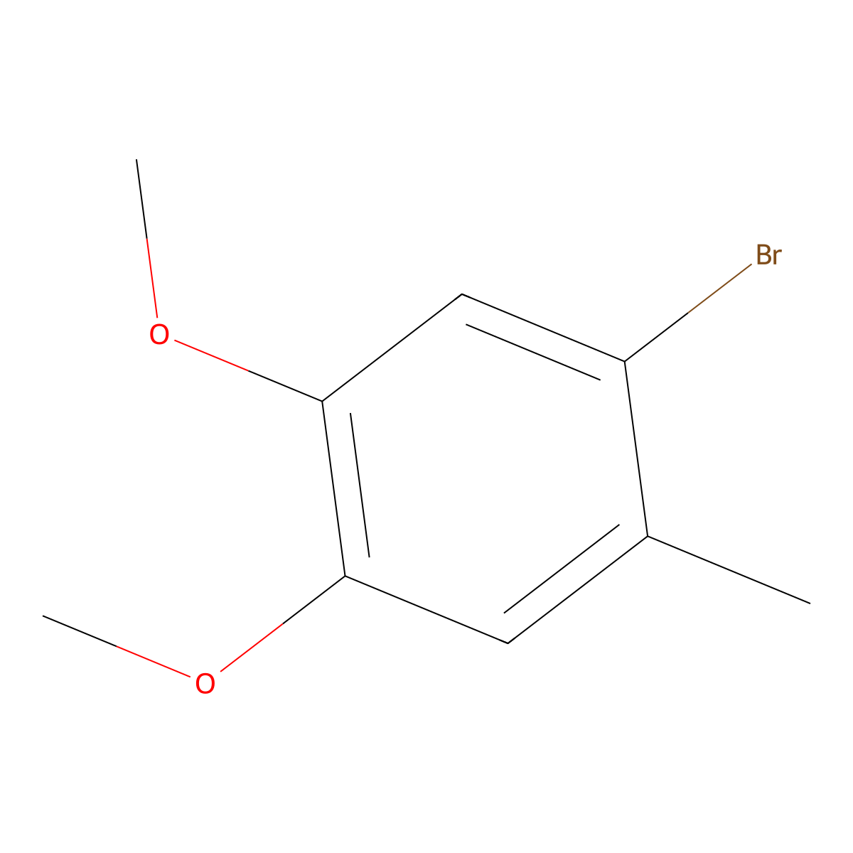 1-Bromo-4,5-dimethoxy-2-methylbenzene molecular structure, CAS 52806-46-9