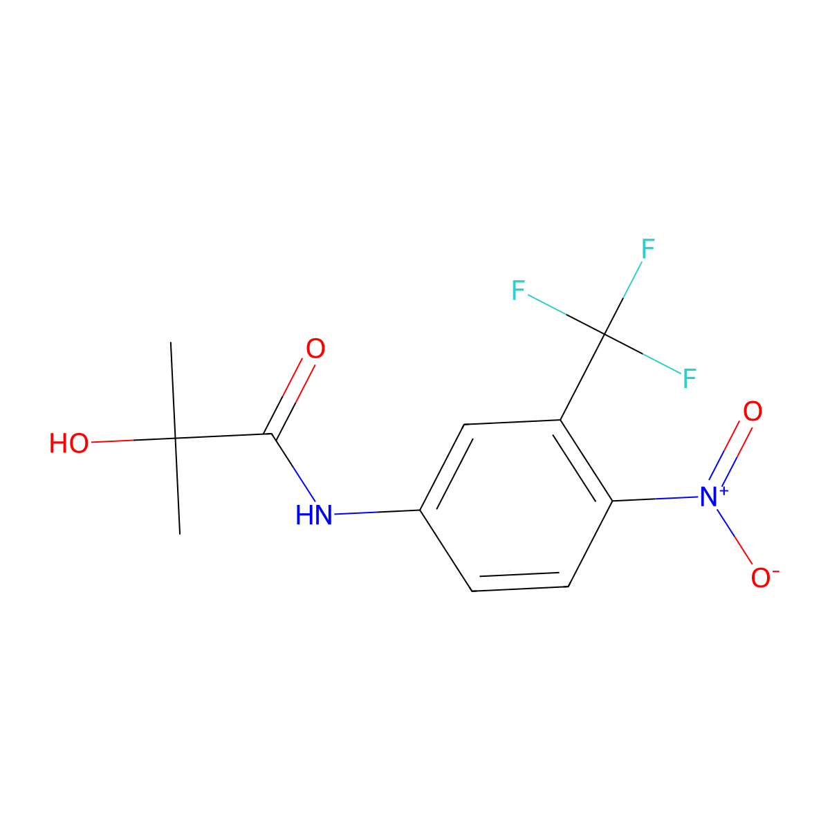 Hydroxyflutamide molecular structure, CAS 52806-53-8