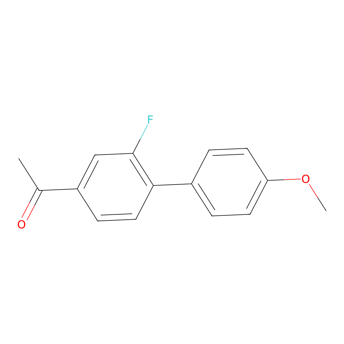 1-(2-Fluoro-4'-methoxy-[1,1'-biphenyl]-4-yl)ethanone molecular structure, CAS 52806-73-2