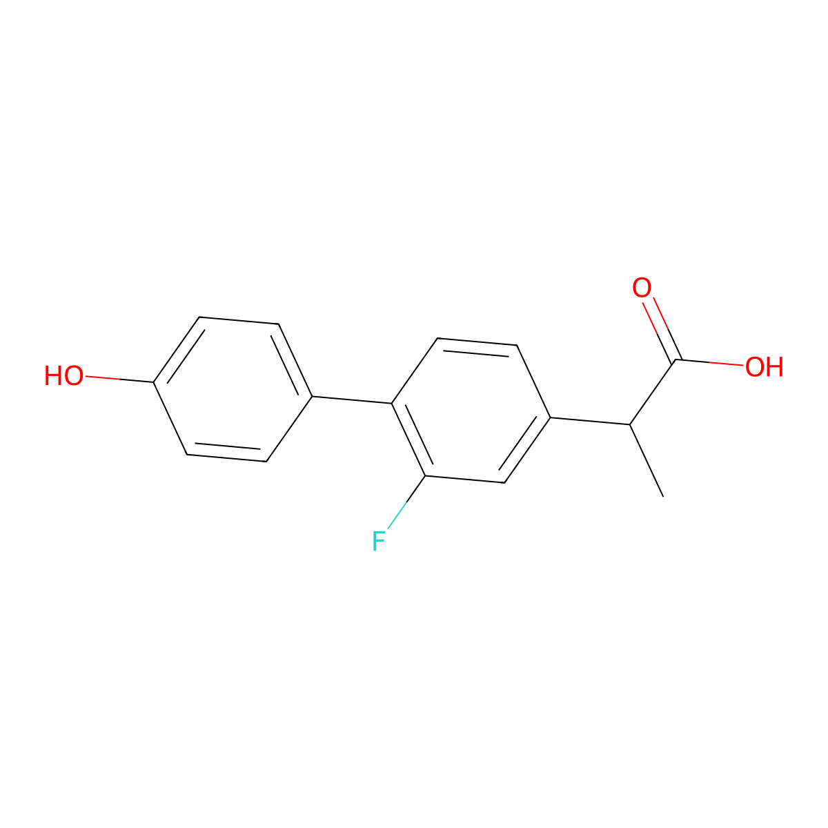 4'-Hydroxyflurbiprofen molecular structure, CAS 52807-12-2