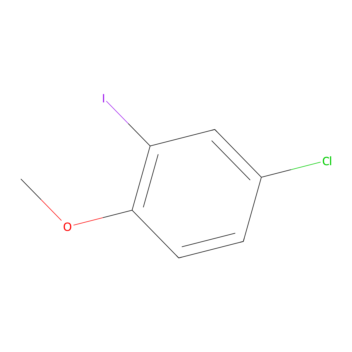 4-Chloro-2-iodoanisole molecular structure, CAS 52807-27-9