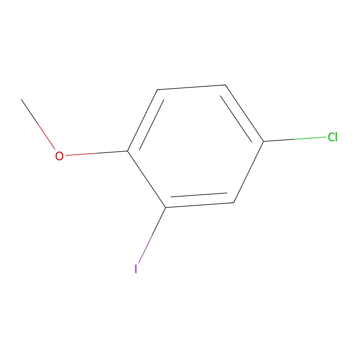 4-Chloro-2-iodoanisole molecular structure, CAS 52807-27-9