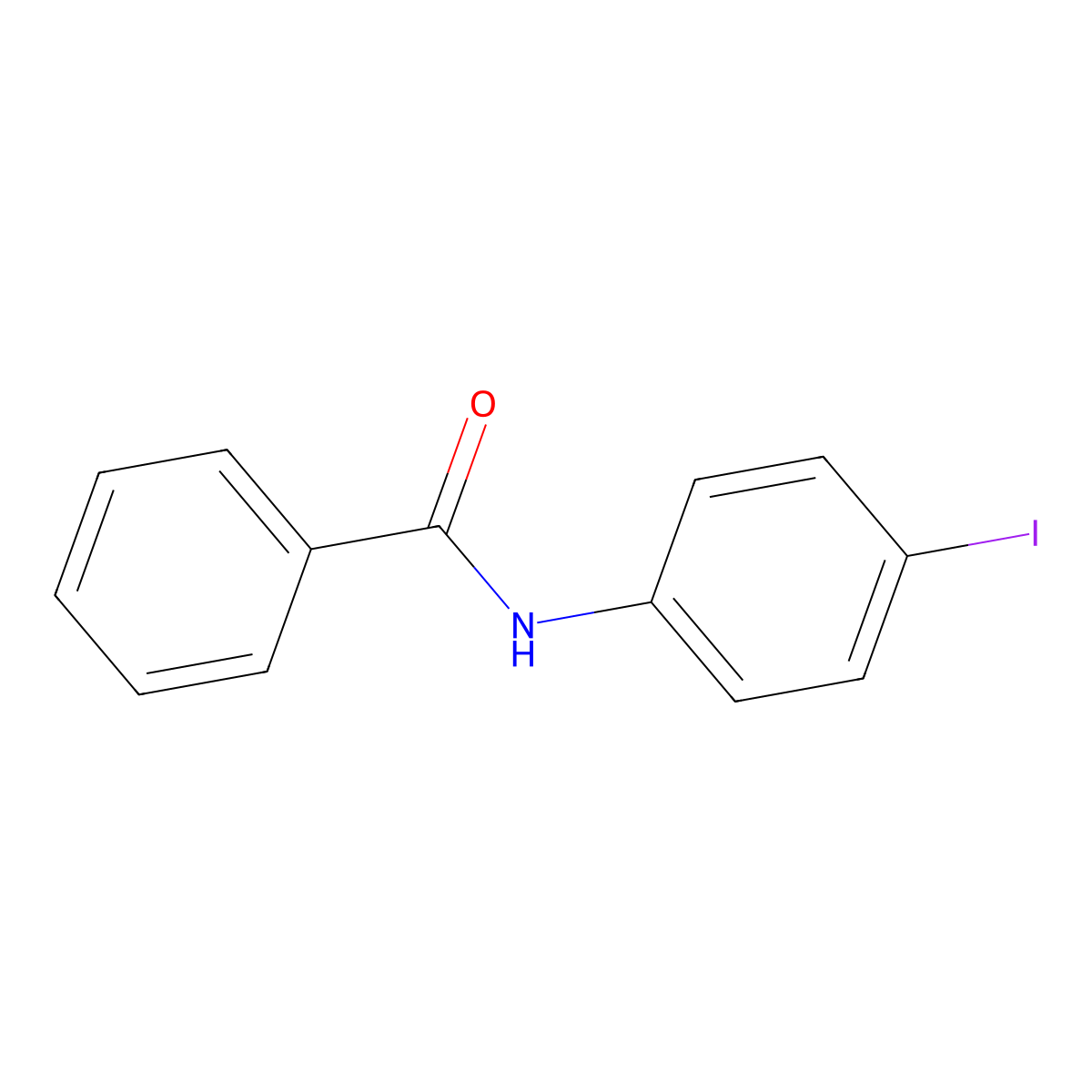 N-(4-iodophenyl)benzamide molecular structure, CAS 52807-29-1