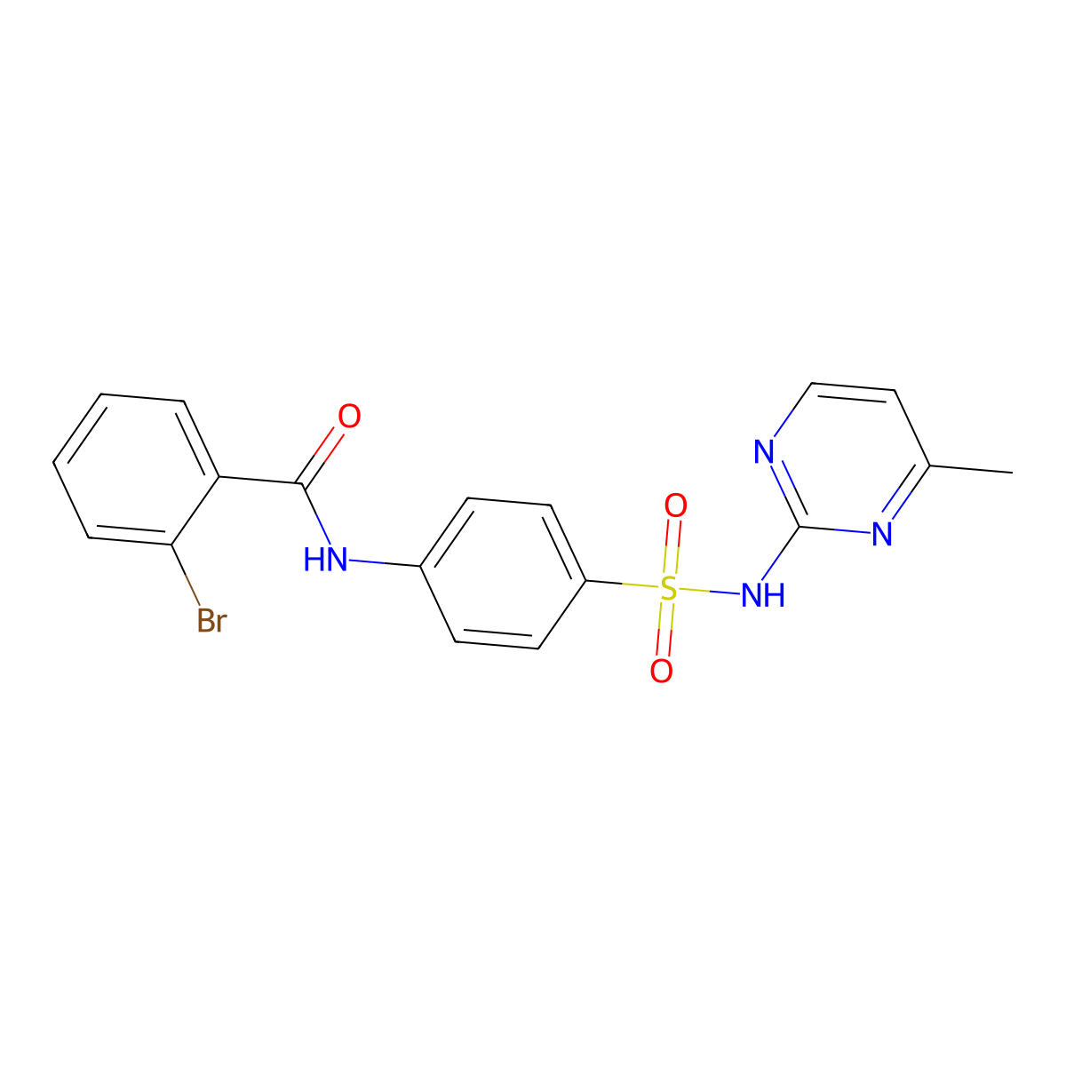 2-bromo-N-{4-[(4-methylpyrimidin-2-yl)sulfamoyl]phenyl}benzamide molecular structure, CAS 5281-00-5