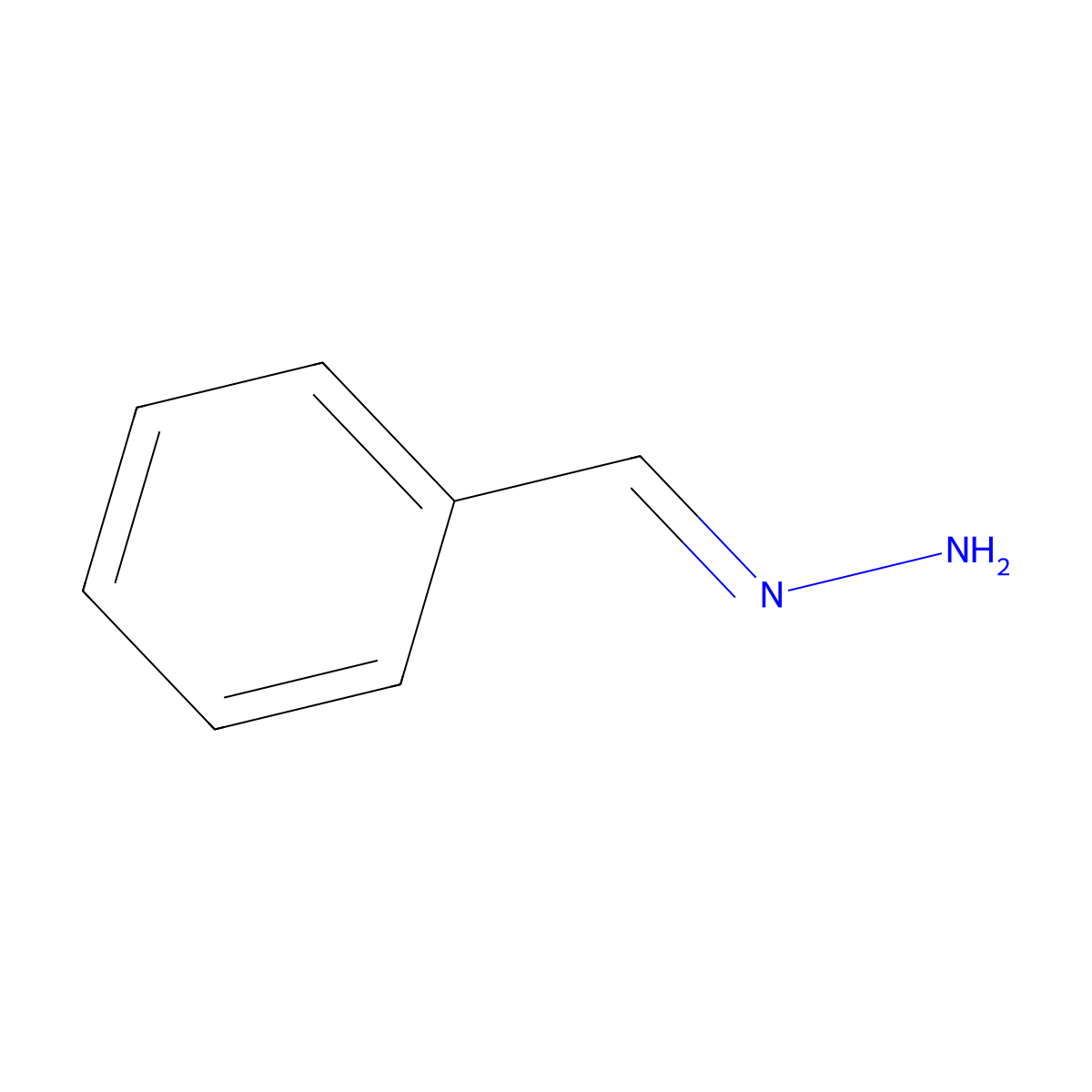 Benzaldehyde, hydrazone molecular structure, CAS 5281-18-5