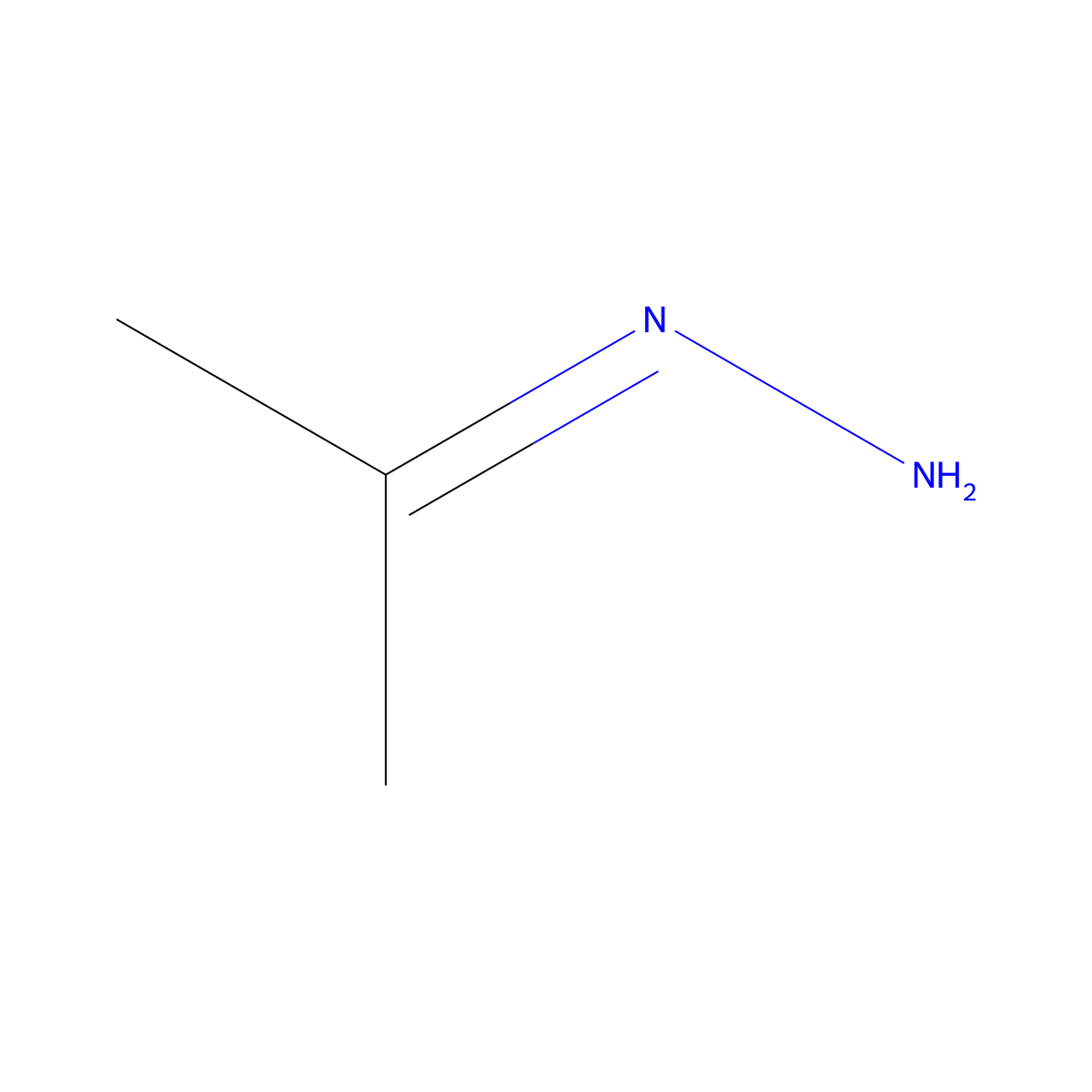 2-Propanone, hydrazone molecular structure, CAS 5281-20-9