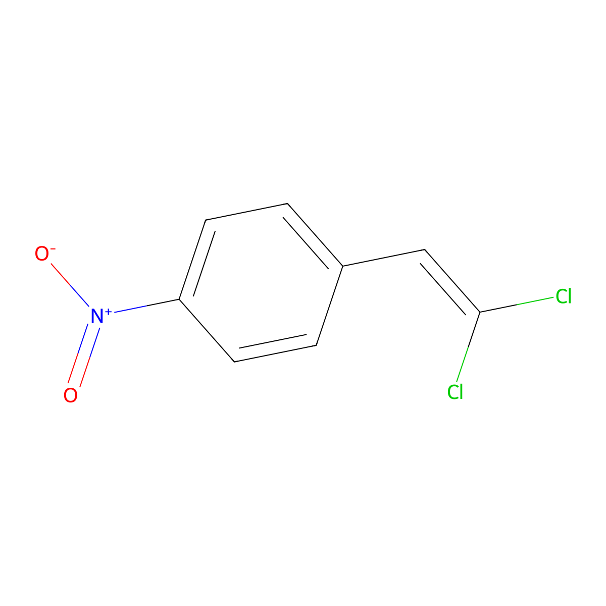 1-(2,2-Dichloroethenyl)-4-nitrobenzene molecular structure, CAS 5281-22-1