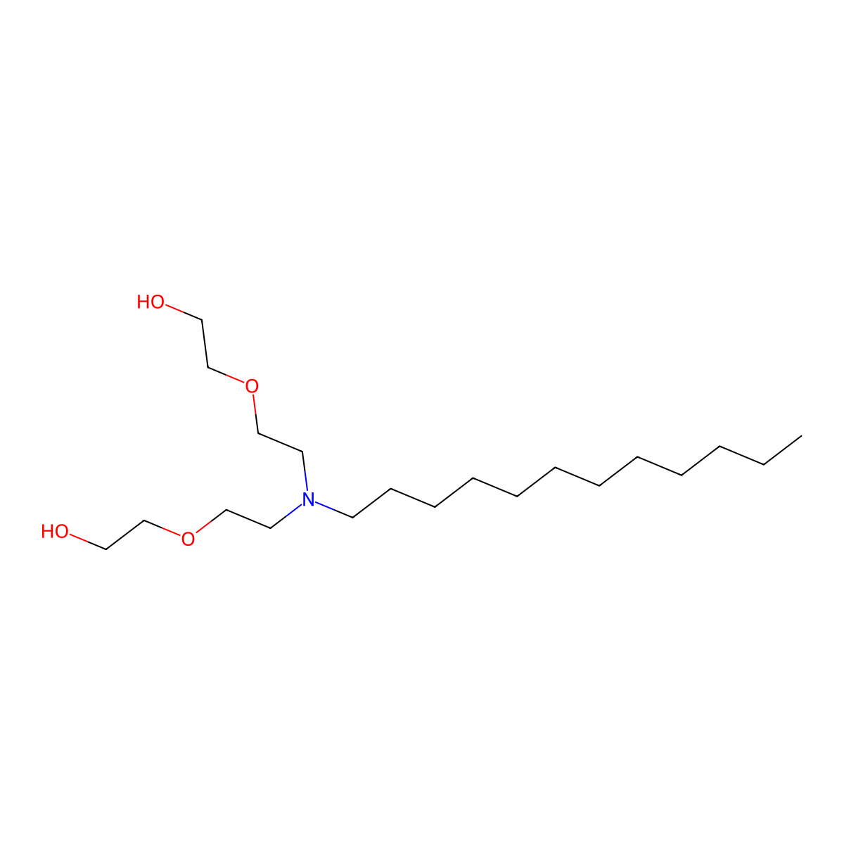 2,2'-[(Dodecylimino)bis(ethyleneoxy)]diethanol molecular structure, CAS 52811-24-2