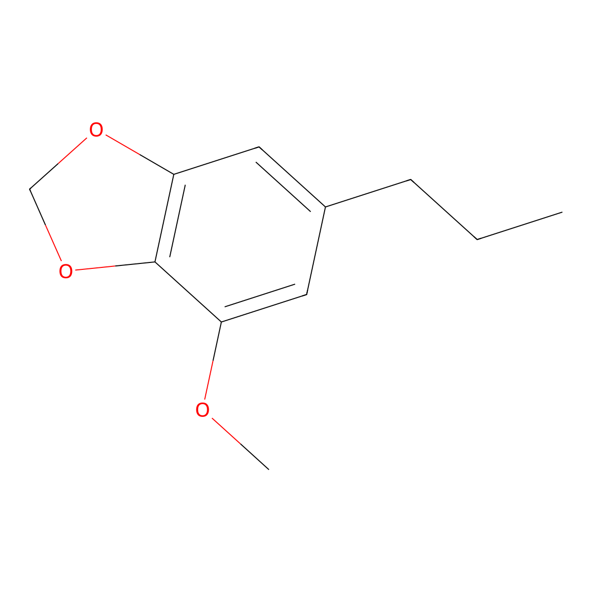 Dihydromyristicin molecular structure, CAS 52811-28-6