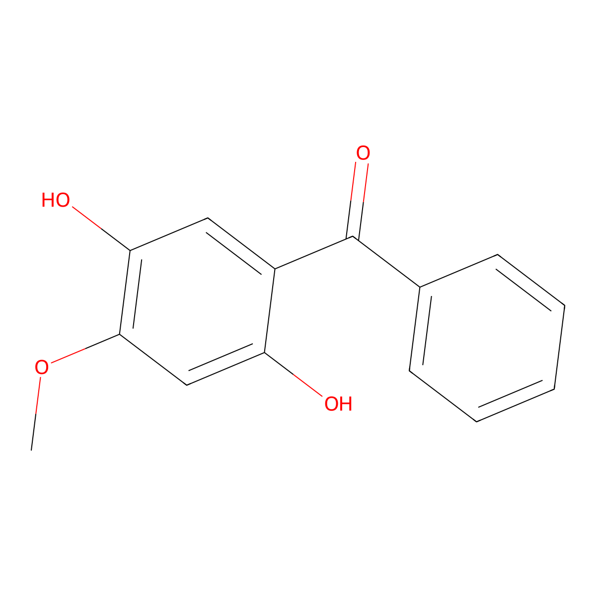 2,5-Dihydroxy-4-methoxybenzophenone molecular structure, CAS 52811-37-7