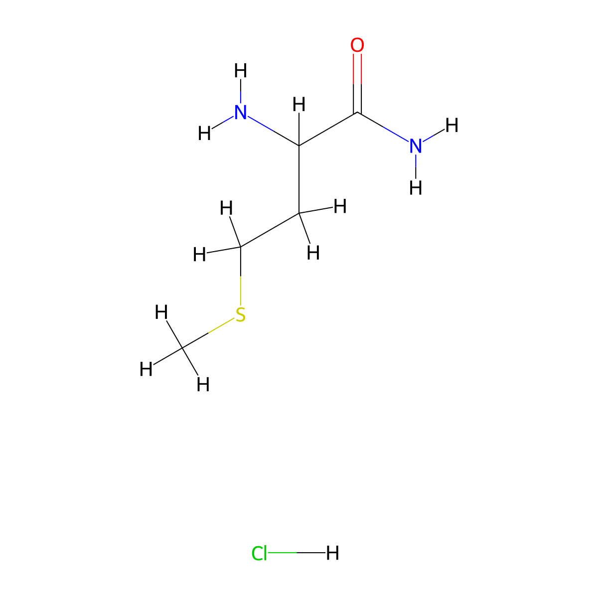 2-Amino-4-(methylthio)butanamide hydrochloride molecular structure, CAS 52811-68-4