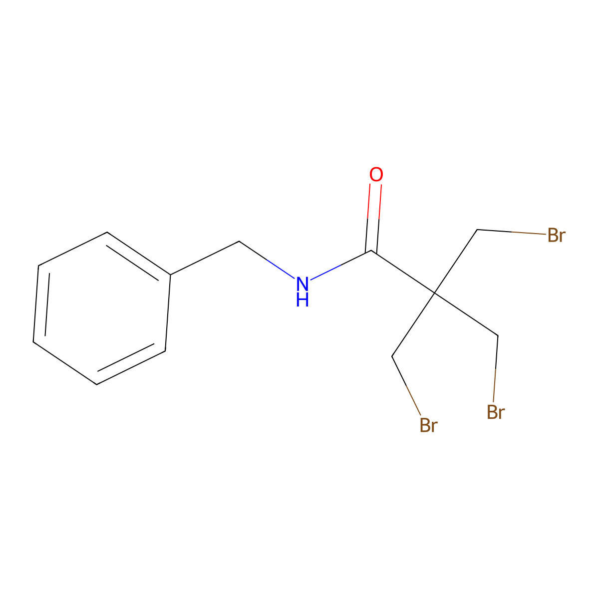 N-Benzyl-3-bromo-2,2-bis(bromomethyl)propanamide molecular structure, CAS 52813-50-0