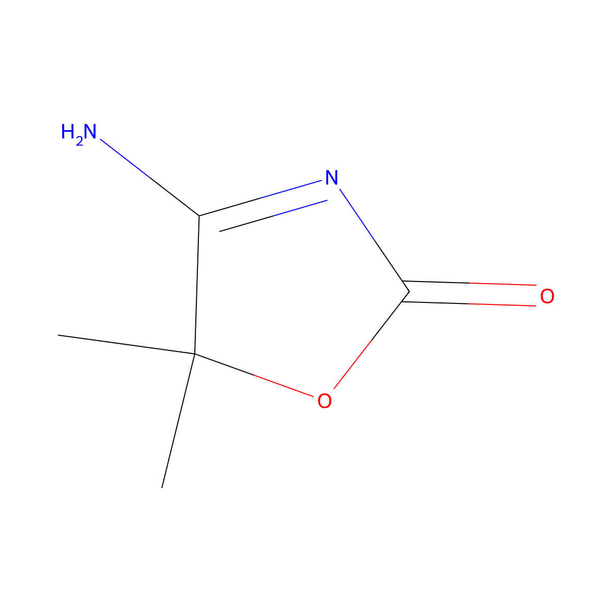 4-amino-5,5-dimethyl-1,3-oxazol-2(5H)-one molecular structure, CAS 52813-62-4