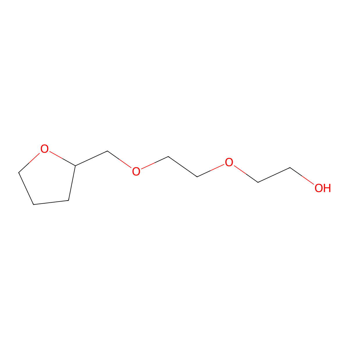 Tetraglycol molecular structure, CAS 52814-38-7