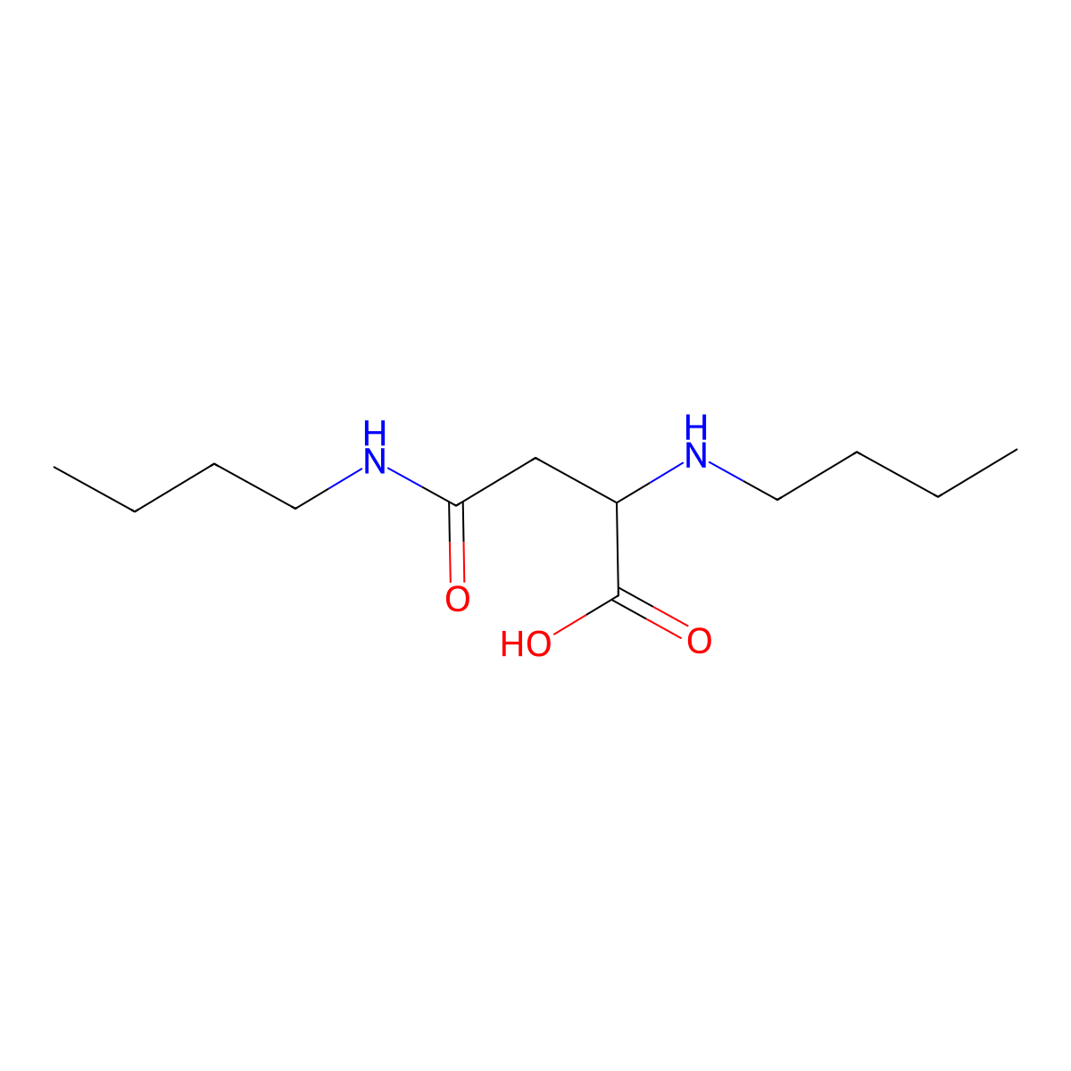2,4-Bis(butylamino)-4-oxobutanoic acid molecular structure, CAS 52815-89-1