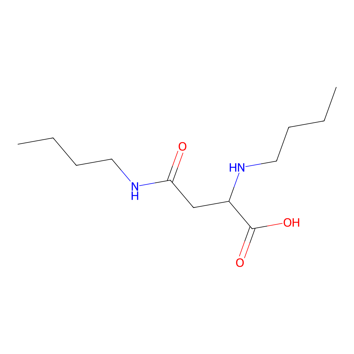 2,4-Bis(butylamino)-4-oxobutanoic acid molecular structure, CAS 52815-89-1