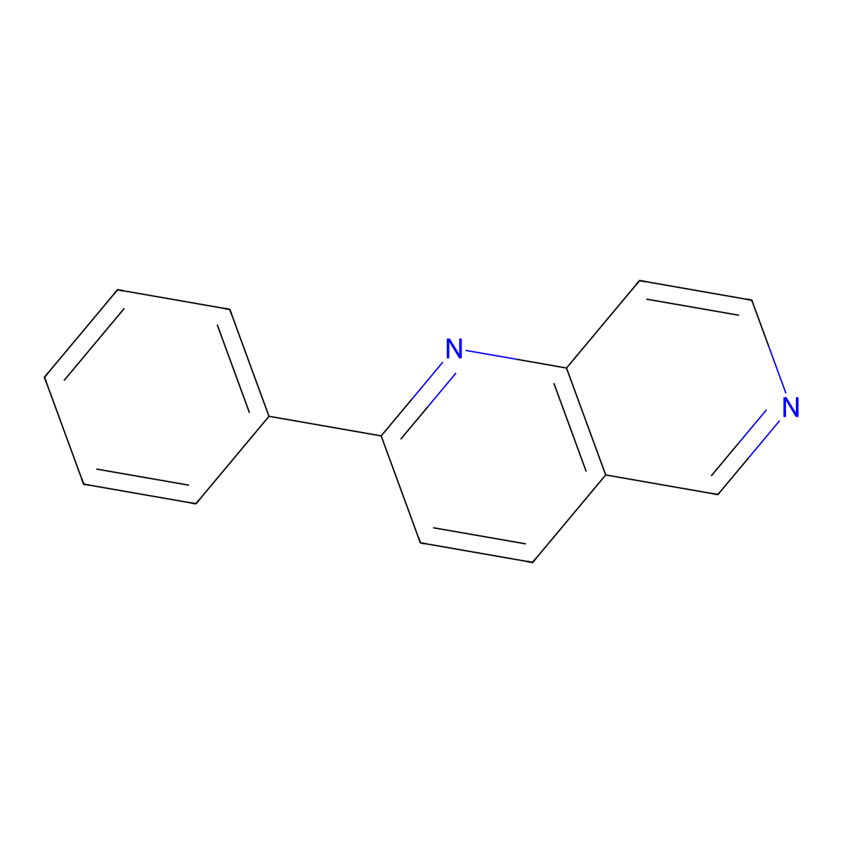 2-Phenyl-1,6-naphthyridine molecular structure, CAS 52816-59-8