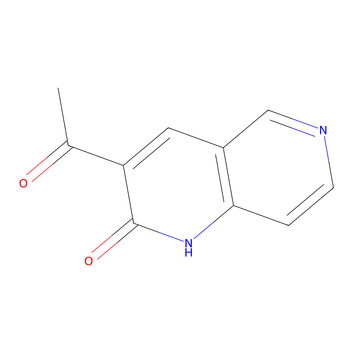 3-Acetyl-1,6-naphthyridin-2(1H)-one molecular structure, CAS 52816-63-4