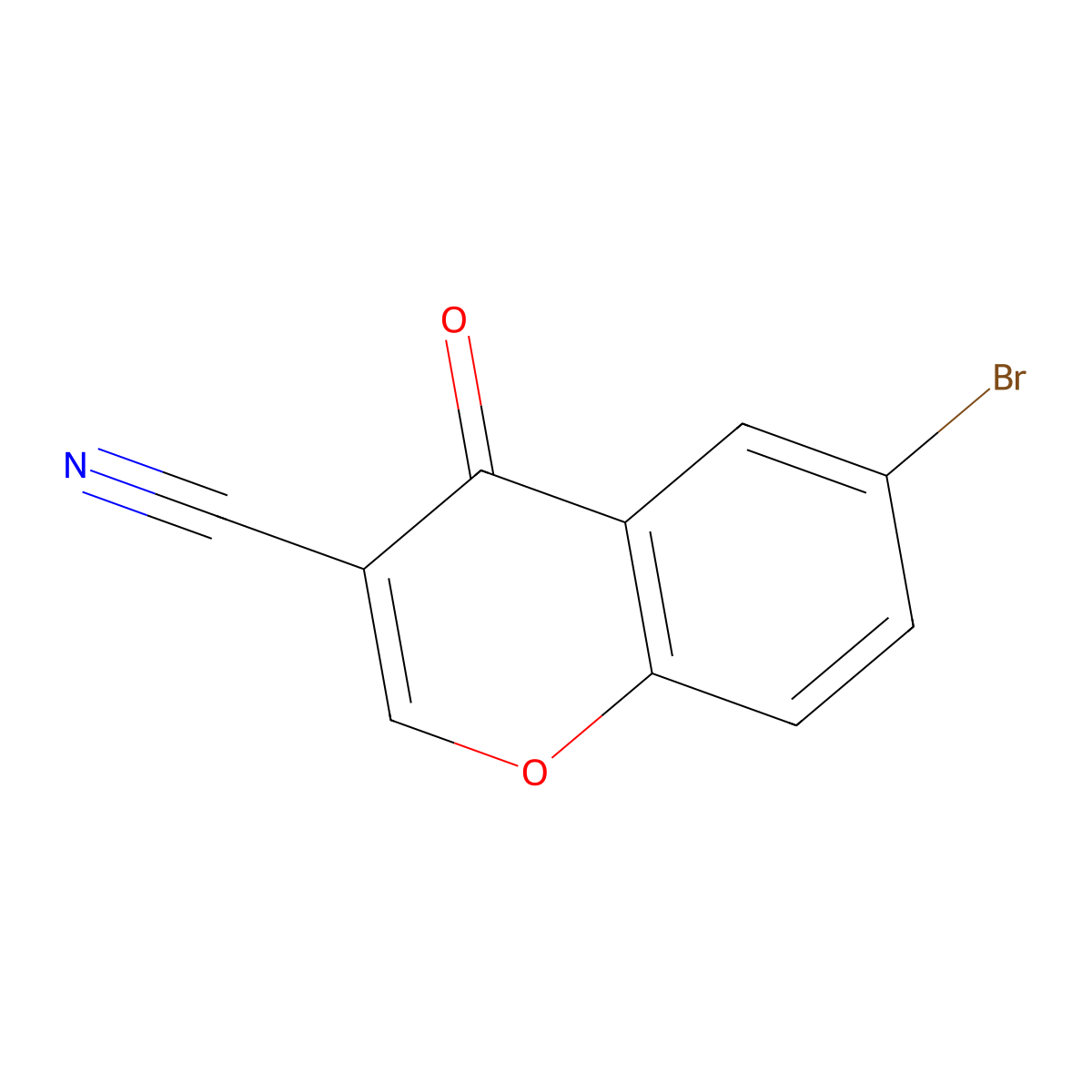 6-Bromochromone-3-carbonitrile molecular structure, CAS 52817-13-7
