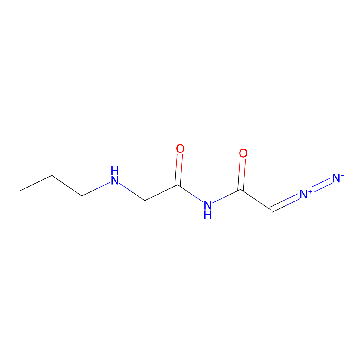 N-Diazoacetylglycine propylamide molecular structure, CAS 52819-97-3