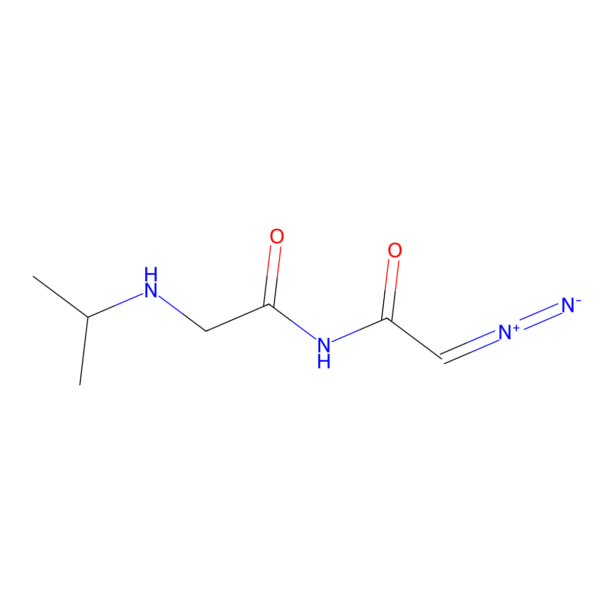 N-Diazoacetylglycine isopropylamide molecular structure, CAS 52819-98-4