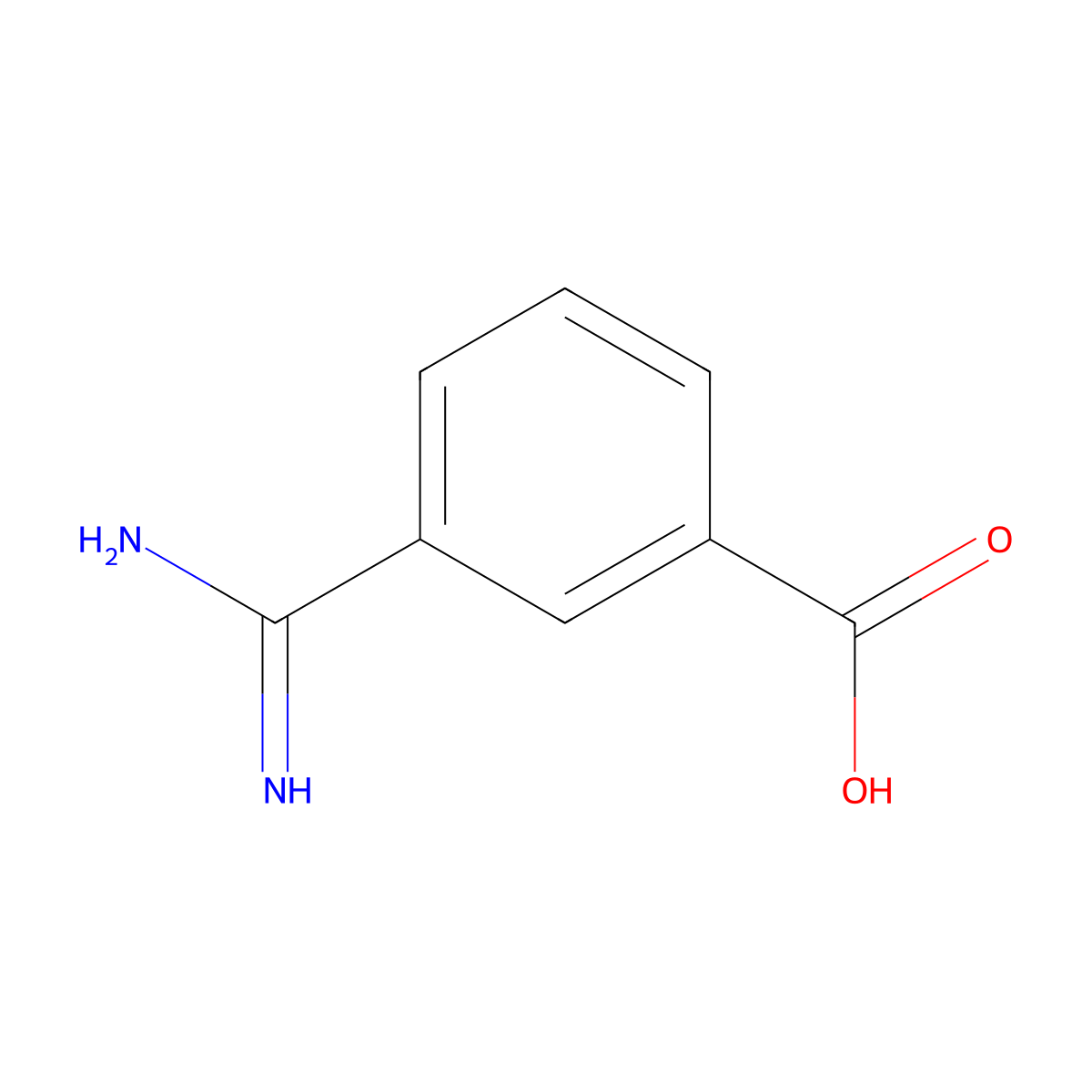 3-(Aminoiminomethyl)benzoic acid molecular structure, CAS 52820-49-2