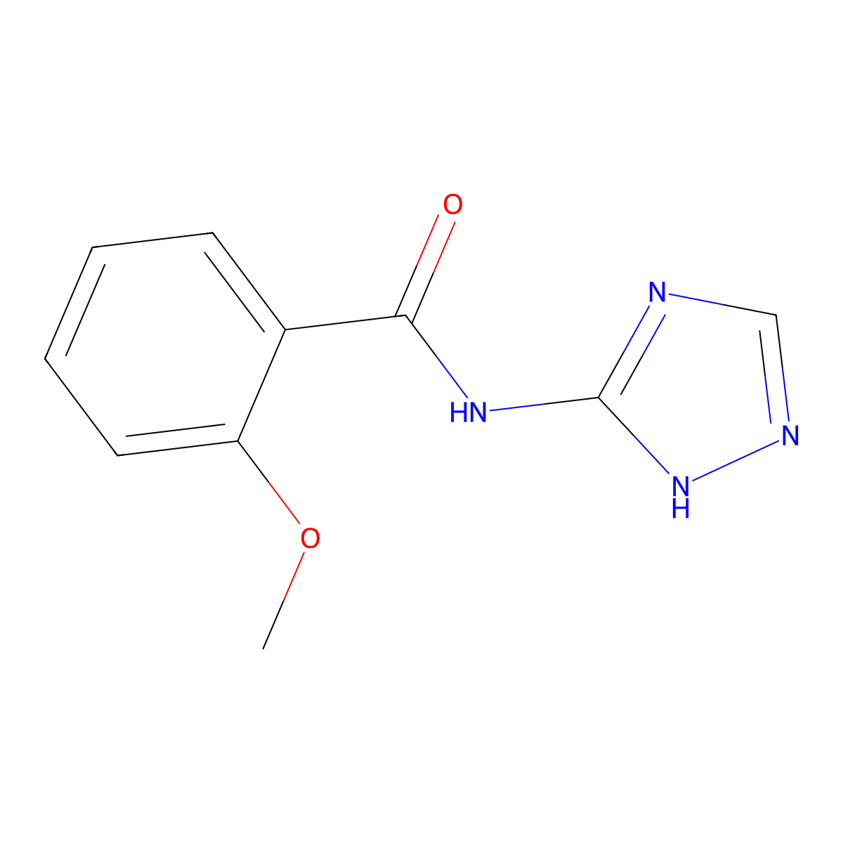 2-methoxy-N-(1H-1,2,4-triazol-5-yl)benzamide molecular structure, CAS 52821-01-9