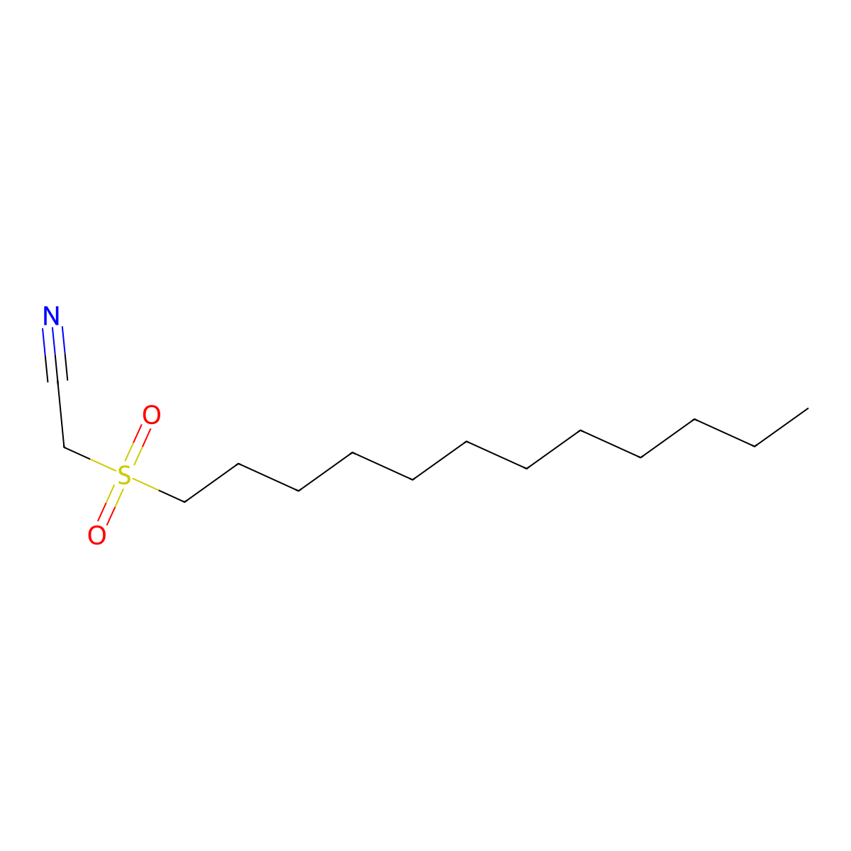 (Dodecylsulphonyl)acetonitrile molecular structure, CAS 52821-30-4