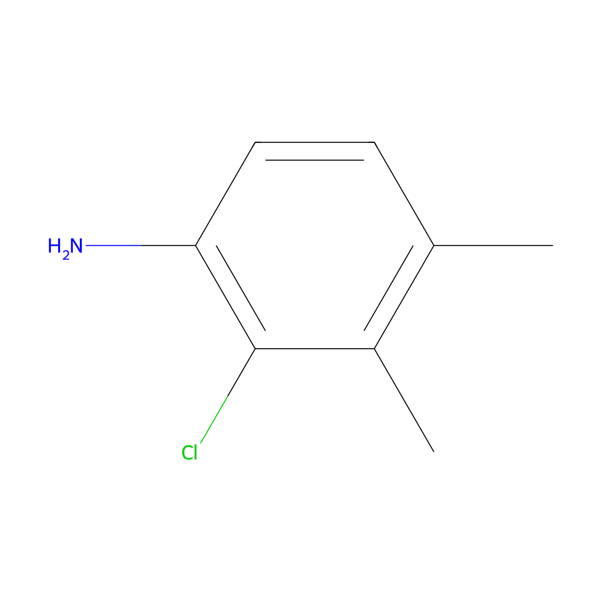2-Chloro-3,4-dimethylaniline molecular structure, CAS 52827-69-7
