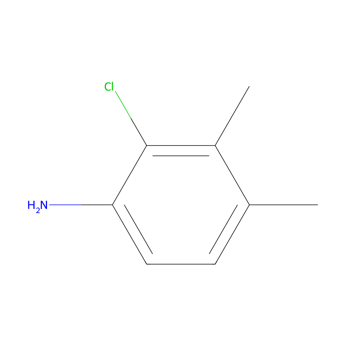 2-Chloro-3,4-dimethylaniline molecular structure, CAS 52827-69-7