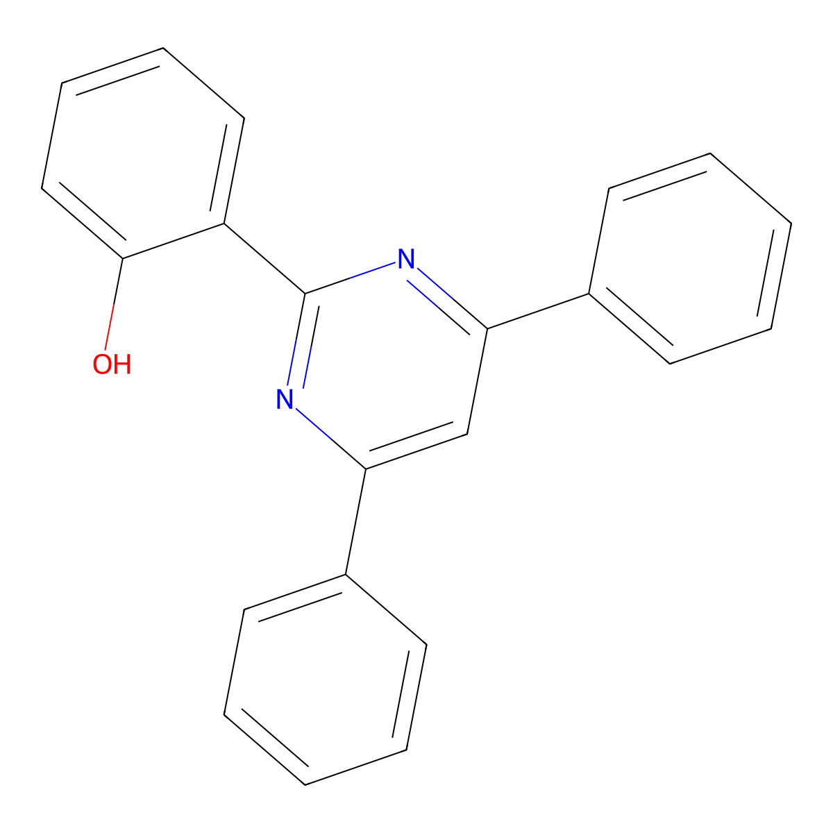 4,6-Diphenyl-2-(2-hydroxyphenyl)pyrimidine molecular structure, CAS 52829-05-7
