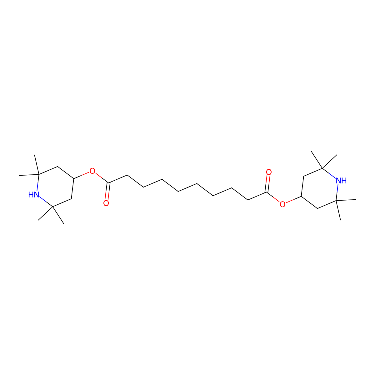Tinuvin 770 molecular structure, CAS 52829-07-9