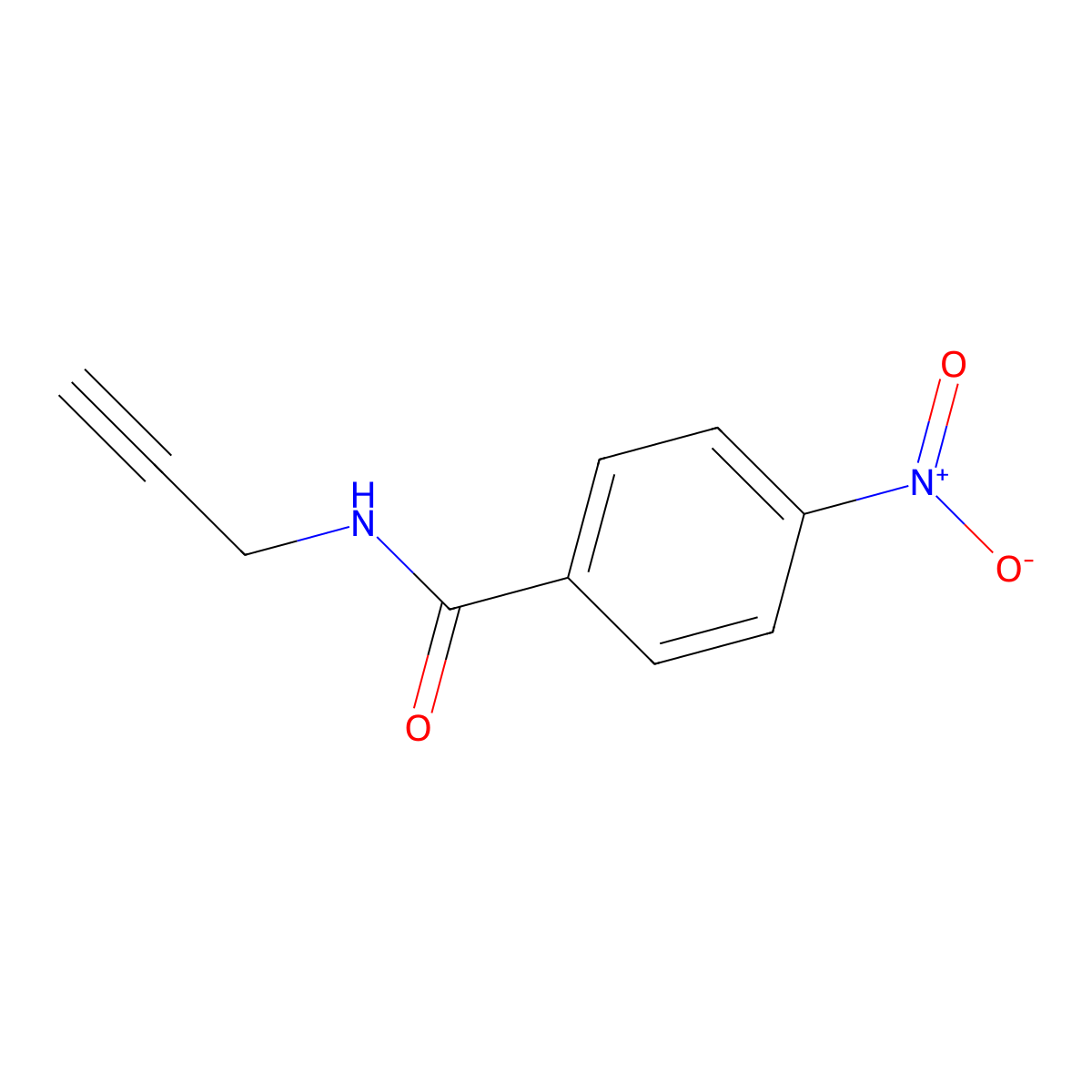 Benzamide, 4-nitro-N-2-propynyl- molecular structure, CAS 52829-66-0
