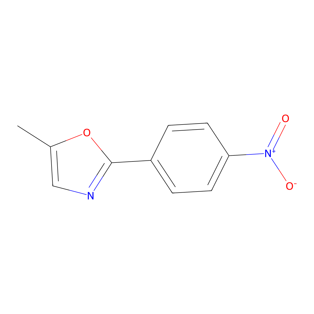 5-Methyl-2-(4-nitrophenyl)oxazole molecular structure, CAS 52829-68-2