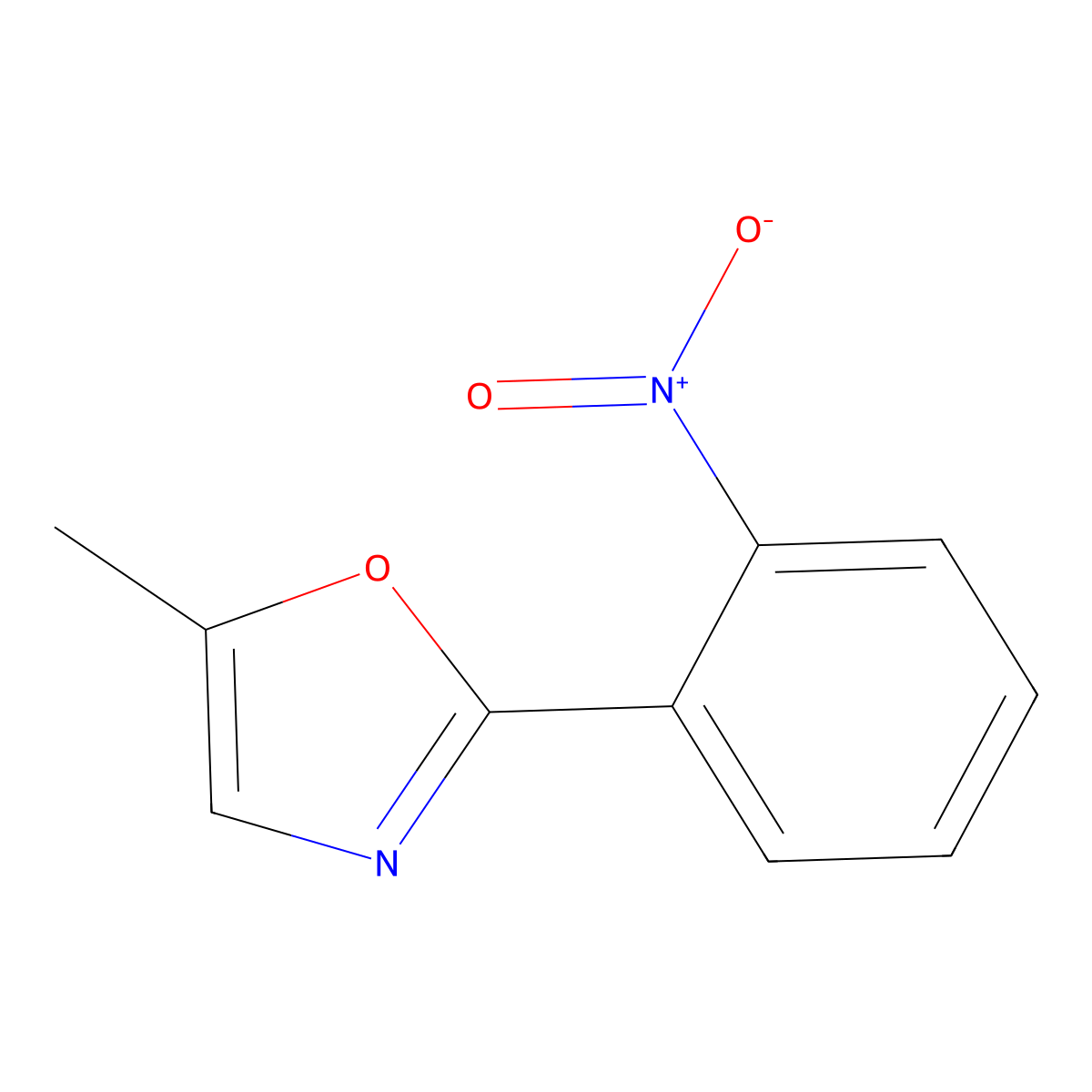 5-Methyl-2-(2-nitrophenyl)oxazole molecular structure, CAS 52829-70-6
