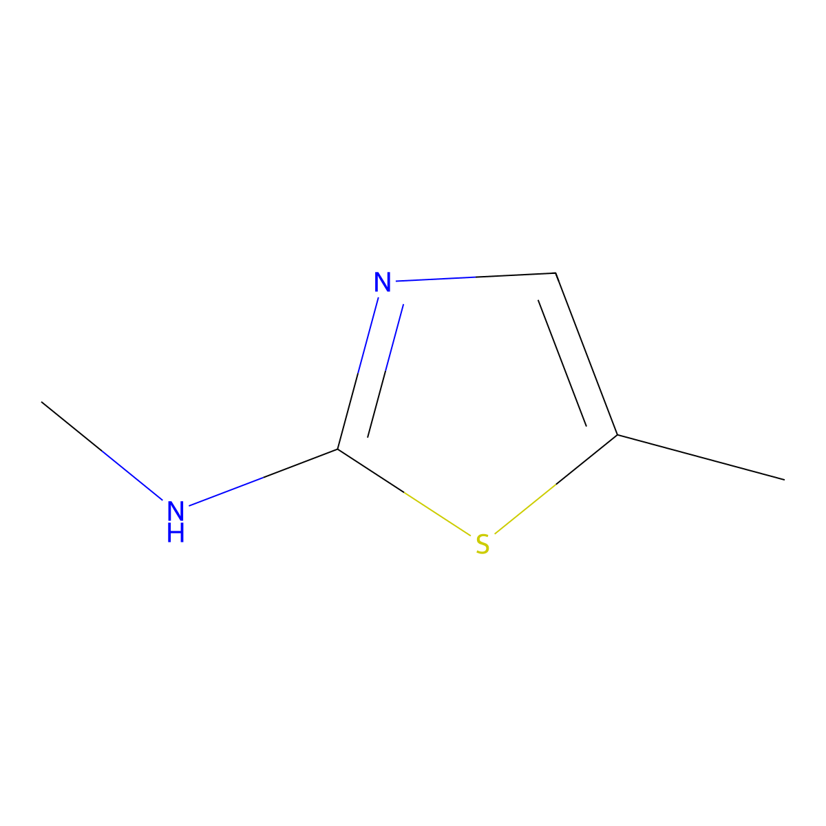 N,5-dimethylthiazol-2-amine molecular structure, CAS 52829-91-1