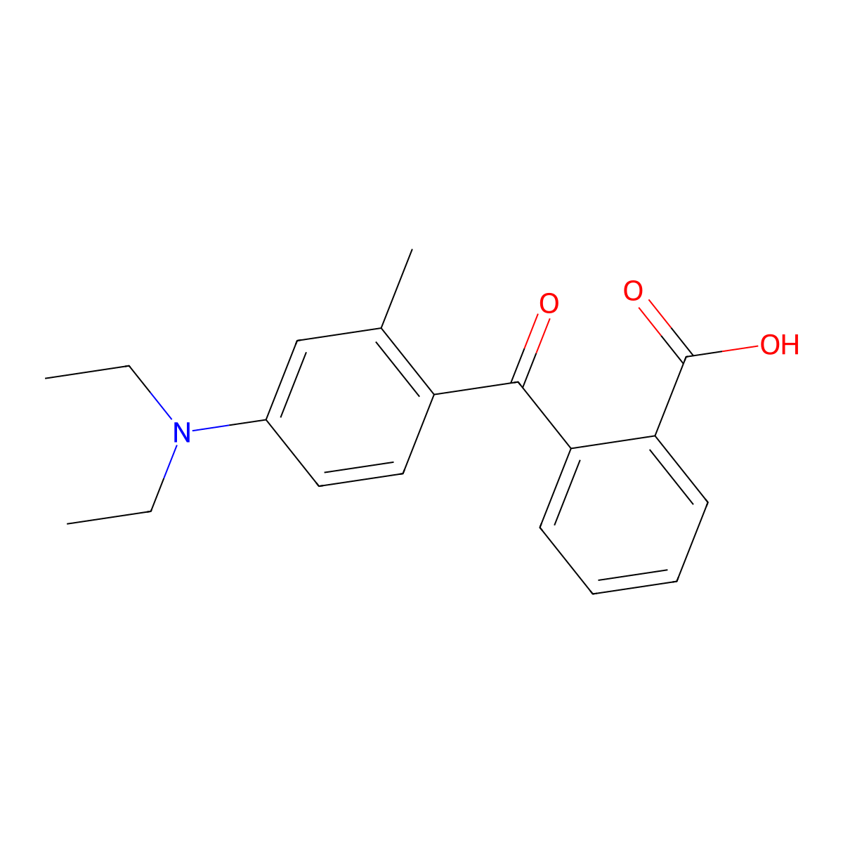 2-(4-(Diethylamino)-2-methylbenzoyl)benzoic acid molecular structure, CAS 52830-65-6